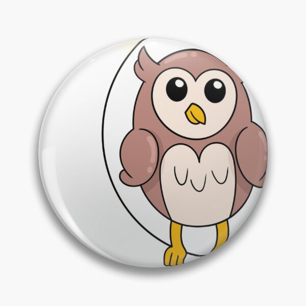 Item preview, Cute Owl on Crescent Moon – Kawaii Pastel Night Illustration designed and sold by Shopchid.