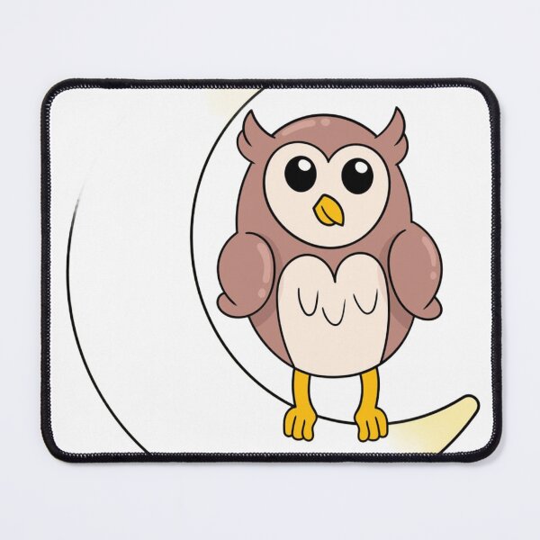 Item preview, Cute Owl on Crescent Moon – Kawaii Pastel Night Illustration designed and sold by Shopchid.