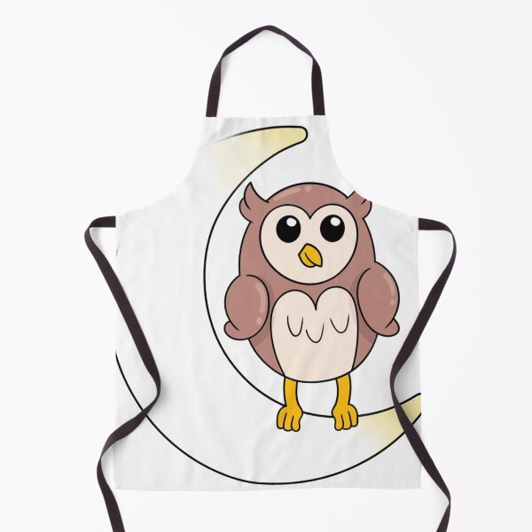 Item preview, Cute Owl on Crescent Moon – Kawaii Pastel Night Illustration designed and sold by Shopchid.