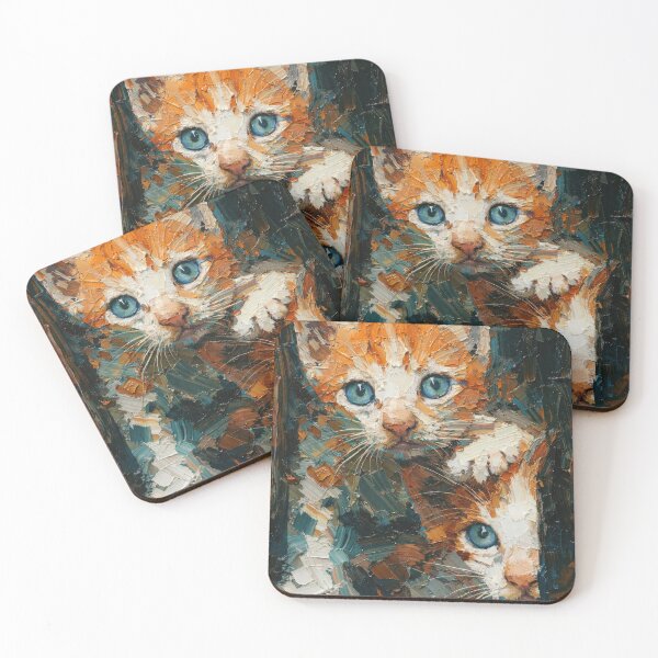 Item preview, Two Curious Kittens with Vibrant Blue Eyes designed and sold by caracatita75.