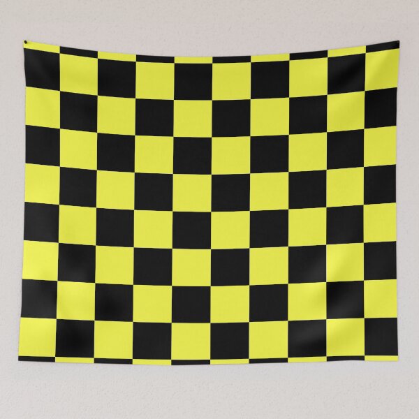 Item preview, Black and Yellow Checkerboard Pattern - Bold Retro Arcade Vibes designed and sold by Lainey1978.
