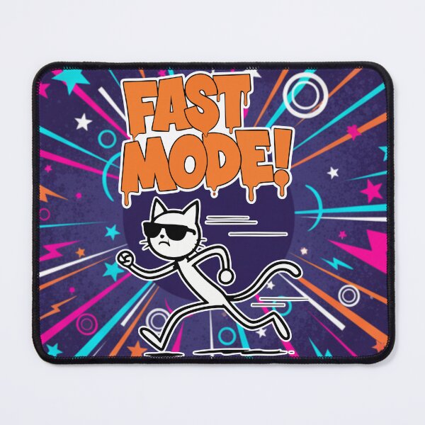 Item preview, Fast Mode! Running Cat Cool Sunglasses Cartoon designed and sold by Taridesign.