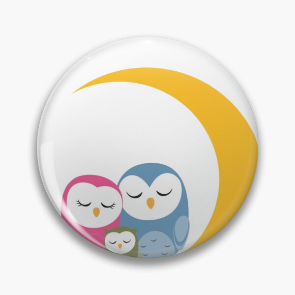 Item preview, Cute Owl on Crescent Moon – Kawaii Pastel Night Illustration designed and sold by Shopchid.