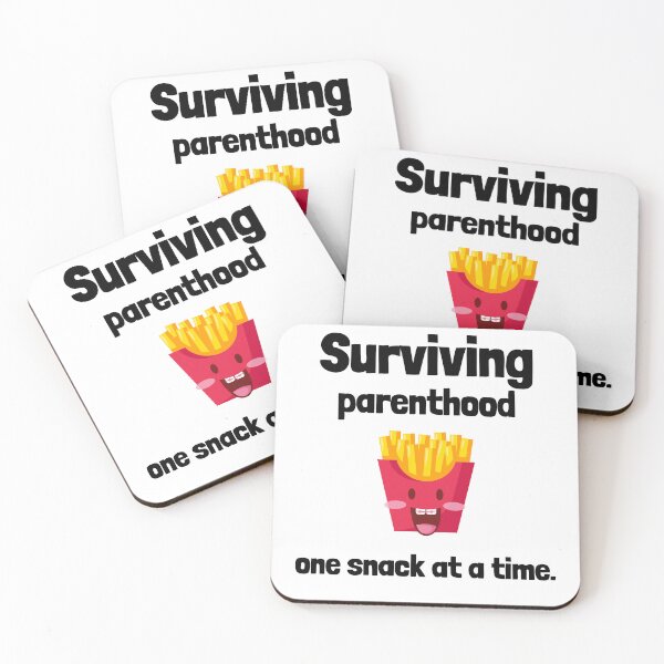 Item preview, Surviving Parenthood One Snack At A Time Funny Parenting Shirt designed and sold by DrakesTees.