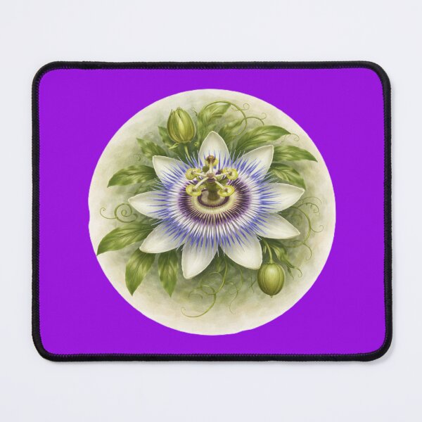 Item preview, Passionflower Majesty – Intricate Exotic Bloom Circle Design designed and sold by TheJoyfulPen.
