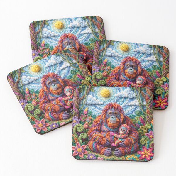 Item preview, Yarn Orangutan and Her Yarn Baby designed and sold by Tridentulus.