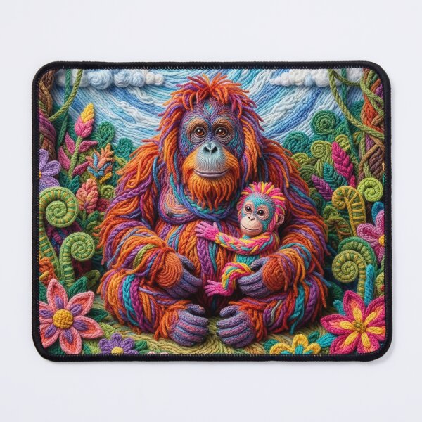 Item preview, Yarn Orangutan and Her Yarn Baby designed and sold by Tridentulus.