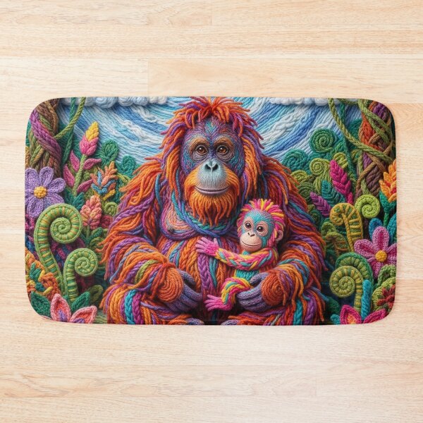 Item preview, Yarn Orangutan and Her Yarn Baby designed and sold by Tridentulus.