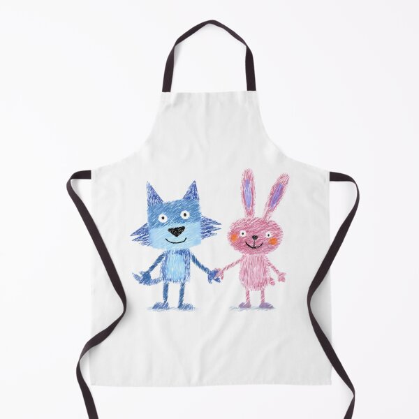 Item preview, Cartoon Wolf & Bunny designed and sold by Retro Whimsy.