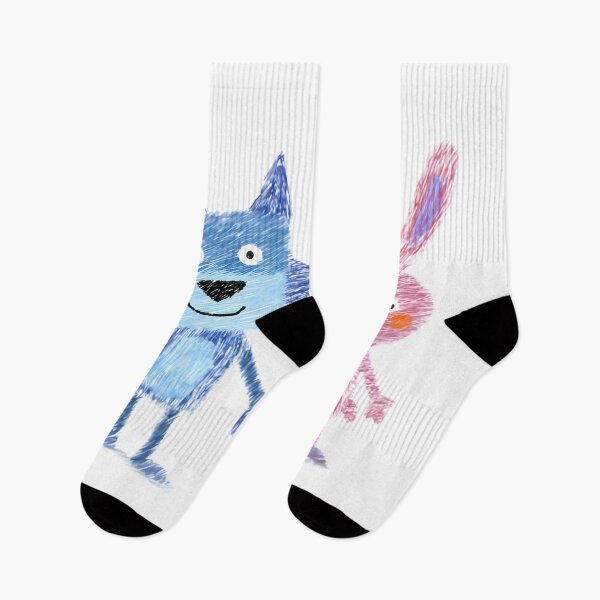 Item preview, Cartoon Wolf & Bunny designed and sold by Retro Whimsy.