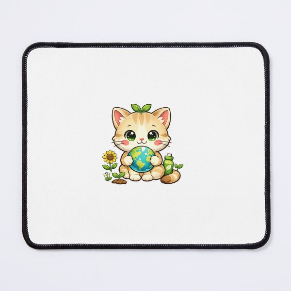 Item preview, Cute Eco Cat Holding Earth designed and sold by oli-ml.