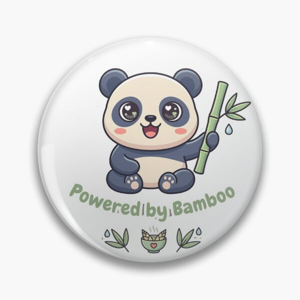 Item preview, Powered by Bamboo – Cute Panda Funny Aesthetic Design designed and sold by SarcasmThreads.