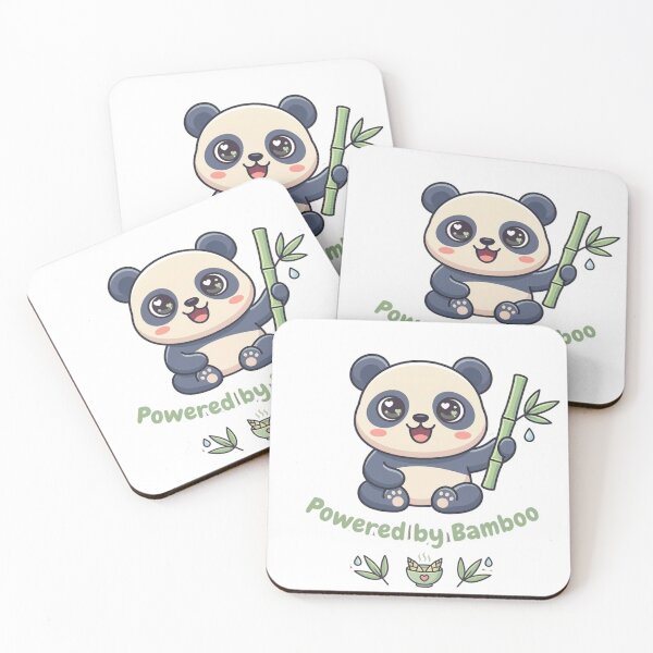 Item preview, Powered by Bamboo – Cute Panda Funny Aesthetic Design designed and sold by SarcasmThreads.