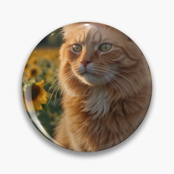 Item preview, Ginger Cat in a Sunflower Field designed and sold by adill72.