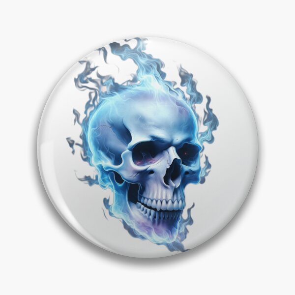 Item preview, Ethereal Blue Flame Skull - Ghost Fire Eternal Spirit Art designed and sold by j0mj0ma.