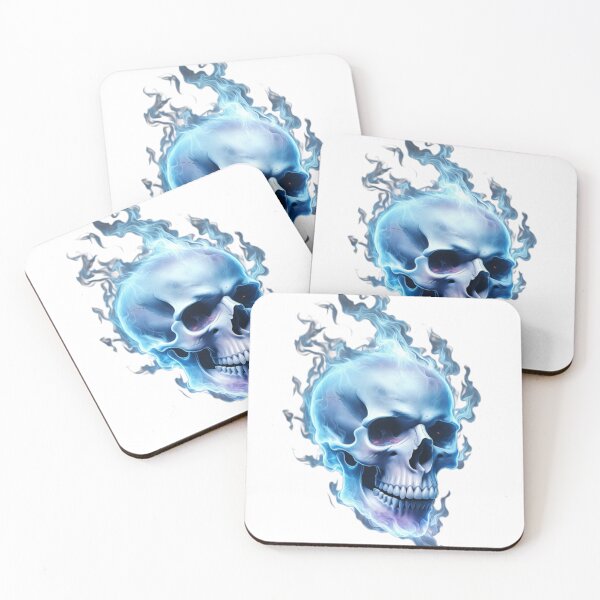 Item preview, Ethereal Blue Flame Skull - Ghost Fire Eternal Spirit Art designed and sold by j0mj0ma.