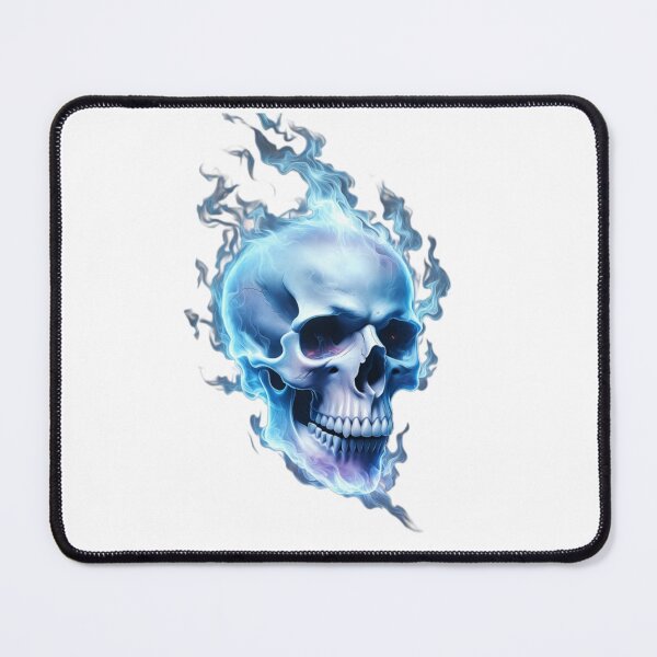 Item preview, Ethereal Blue Flame Skull - Ghost Fire Eternal Spirit Art designed and sold by j0mj0ma.