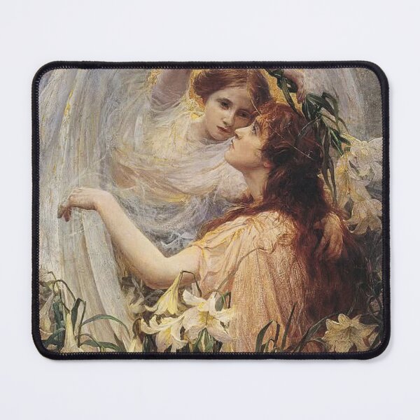 Item preview, Romantic Painting Angel Woman Floral Vintage Art Lovers designed and sold by RickE.
