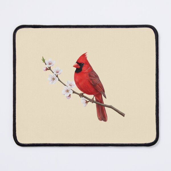 Item preview, Red Cardinal on Cherry Blossom Branch – Bird Lover Gift, Spring Nature Art, Memorial Cardinal Illustration designed and sold by Willow & Ink.