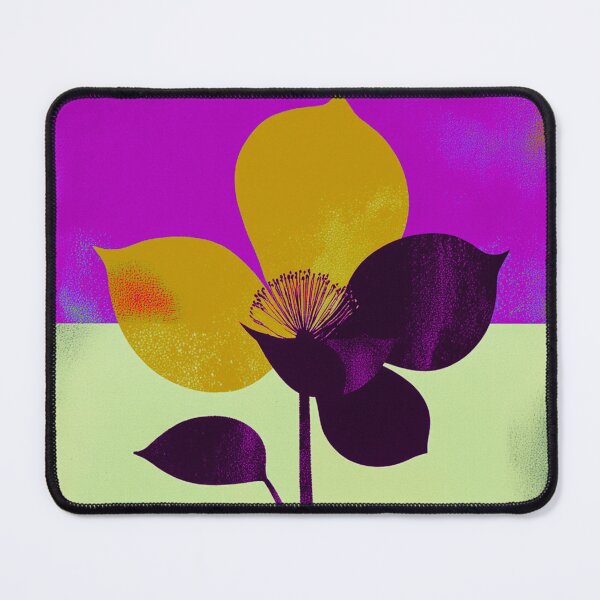 Item preview, Vibrant Purple & Yellow Floral – Modern Art Deco Flower designed and sold by joycrysstudio.