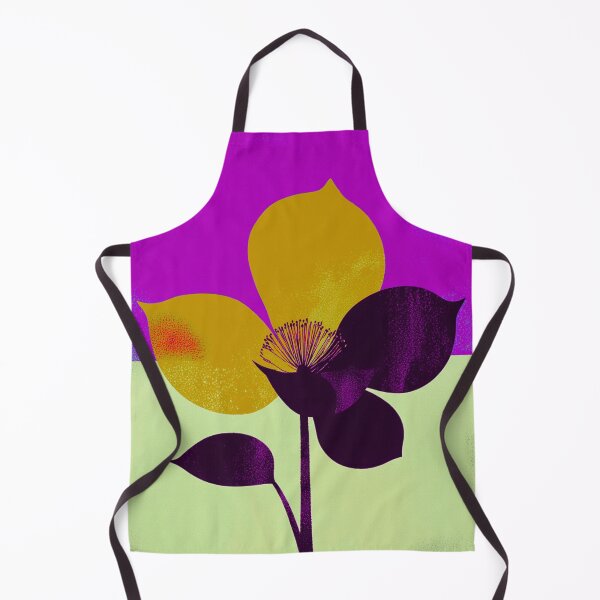 Item preview, Vibrant Purple & Yellow Floral – Modern Art Deco Flower designed and sold by joycrysstudio.