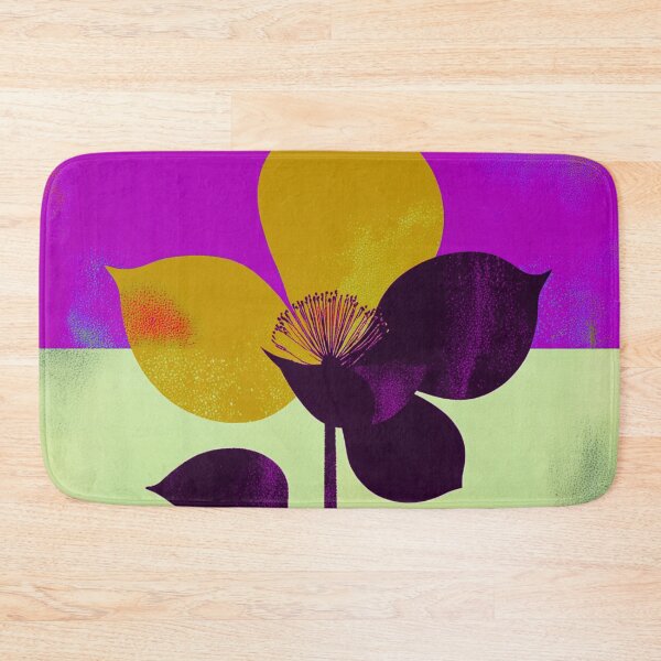 Item preview, Vibrant Purple & Yellow Floral – Modern Art Deco Flower designed and sold by joycrysstudio.