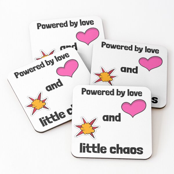 Item preview, Powered By Love And Little Chaos Funny Parenting Shirt designed and sold by DrakesTees.