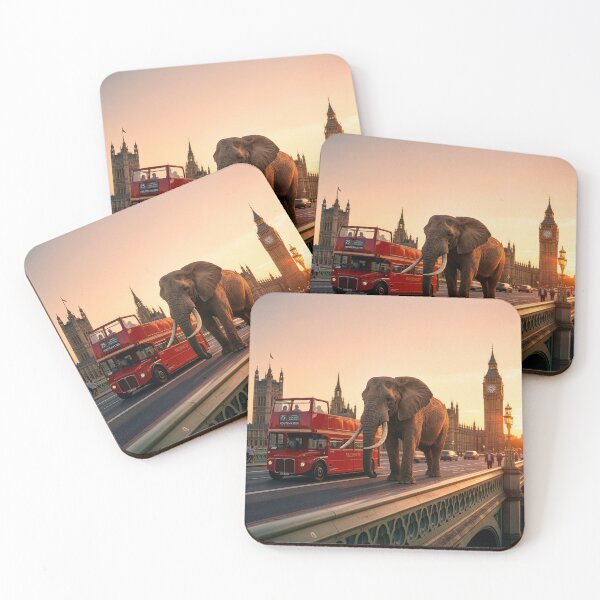 Item preview, Elephant Crosses Westminster Bridge in London designed and sold by Tridentulus.