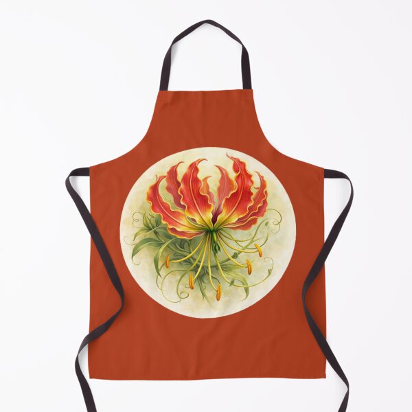 Item preview, Gloriosa Lily Flame – Fiery Exotic Bloom Circle Design designed and sold by TheJoyfulPen.