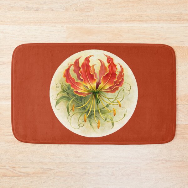 Item preview, Gloriosa Lily Flame – Fiery Exotic Bloom Circle Design designed and sold by TheJoyfulPen.