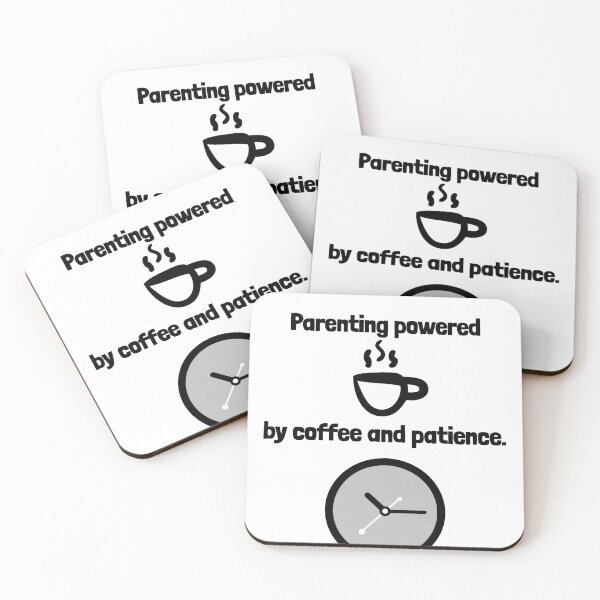 Item preview, Parenting Powered By Coffee And Patience Funny Parenting Shirt designed and sold by DrakesTees.