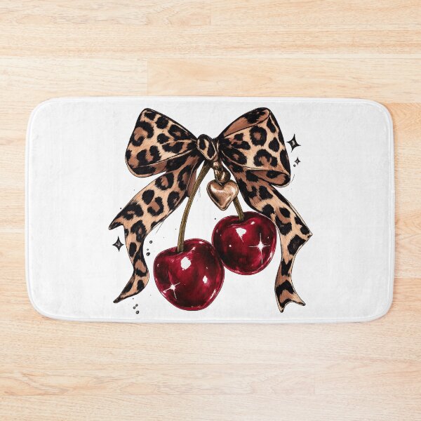 Item preview, Cherry Bow Leopard Print – Coquette Girly Aesthetic designed and sold by Aura.Creative.