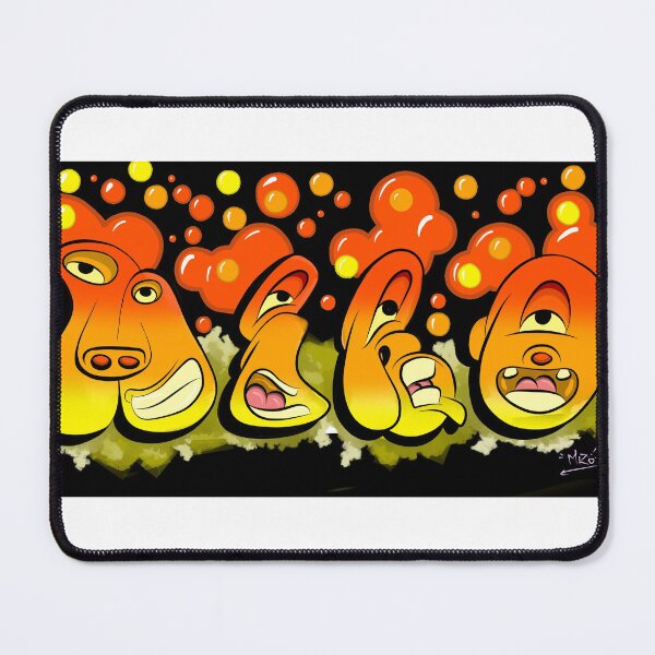 Item preview, Mizo Character Graffiti Fire Art designed and sold by ArteMyM.