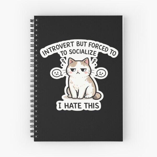 Item preview, Introvert But Forced To Socialize Funny Cat Meme Sticker designed and sold by HubCreates.