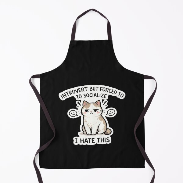 Item preview, Introvert But Forced To Socialize Funny Cat Meme Sticker designed and sold by HubCreates.