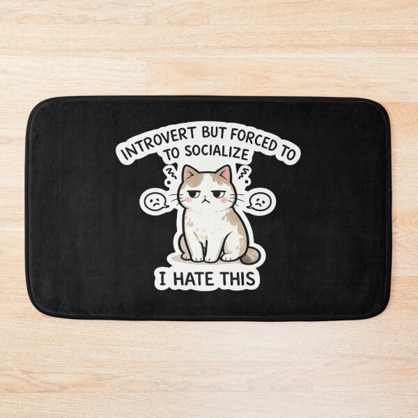 Item preview, Introvert But Forced To Socialize Funny Cat Meme Sticker designed and sold by HubCreates.