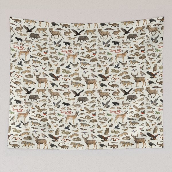 Item preview, Animals of the Sonoran Desert Retro Wildlife Chart designed and sold by kakarikihill.