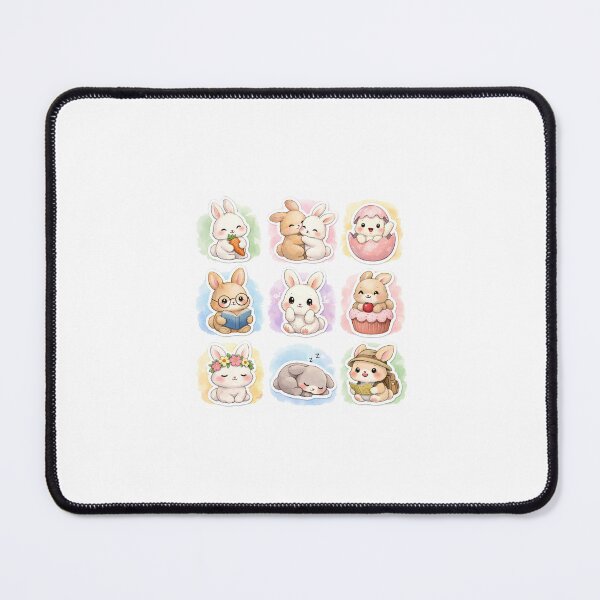 Item preview, Cute Rabbit Watercolor Sticket Set designed and sold by Tiny Boo Studio.