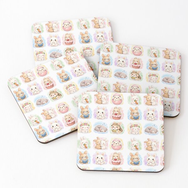 Item preview, Cute Rabbit Watercolor Sticket Set designed and sold by Qingtian814.