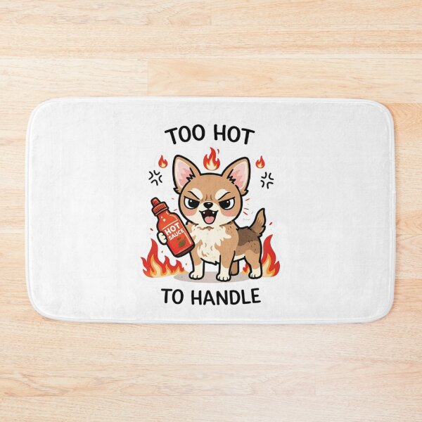 Item preview, Too Hot To Handle Funny Dog Sticker Cute Spicy Chihuahua Meme designed and sold by HubCreates.