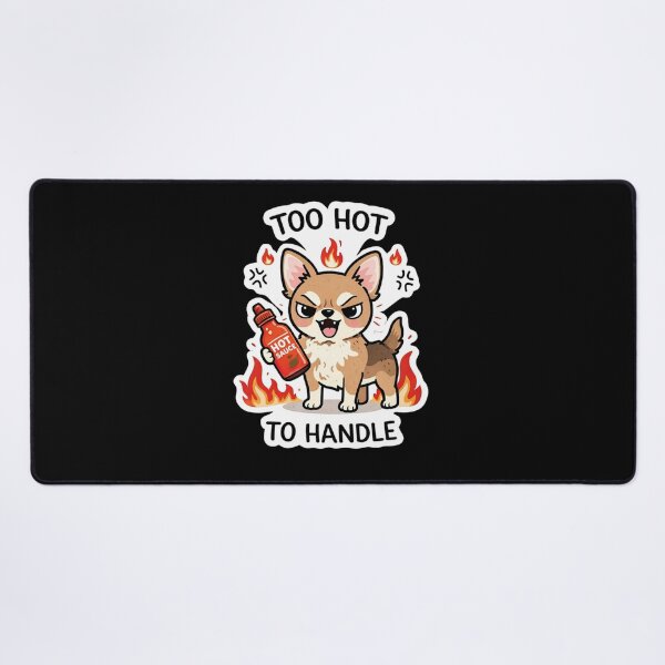 Item preview, Too Hot To Handle Funny Dog Sticker Cute Spicy Chihuahua Meme designed and sold by HubCreates.