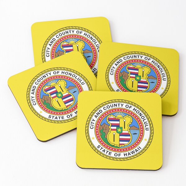 Item preview, City of Honolulu Flag - Hawaii Aloha Spirit & Oahu Heritage designed and sold by NTGUILTY.