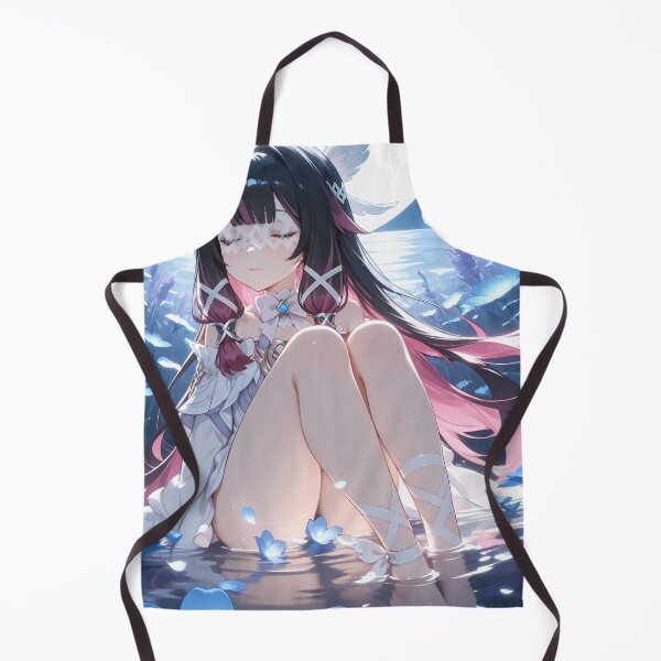 Item preview, Columbina Genshin Impact Moonlight Angel Wings Blue Petals Water Serenity designed and sold by mildaclairmo.