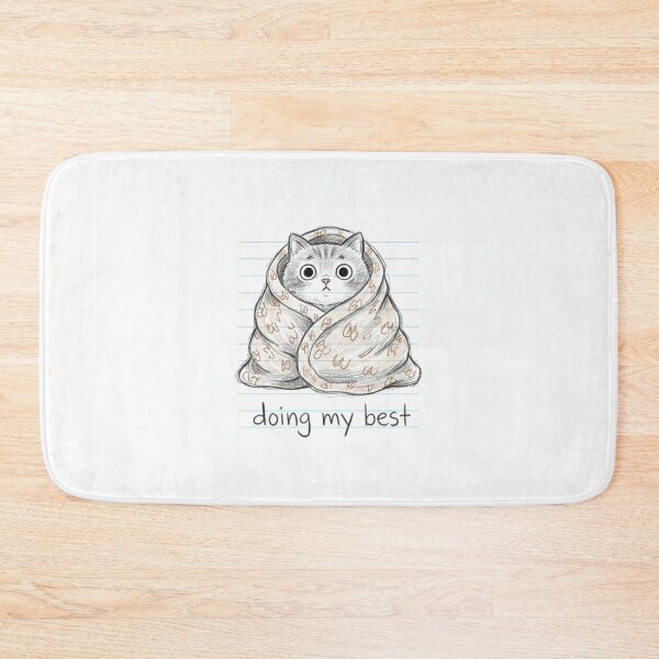 Item preview, Doing My Best Anxious Cat Notes App Pencil Sketch designed and sold by LONE SPIRIT CO..