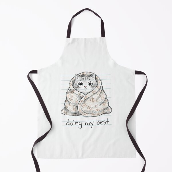 Item preview, Doing My Best Anxious Cat Notes App Pencil Sketch designed and sold by LONE SPIRIT CO..