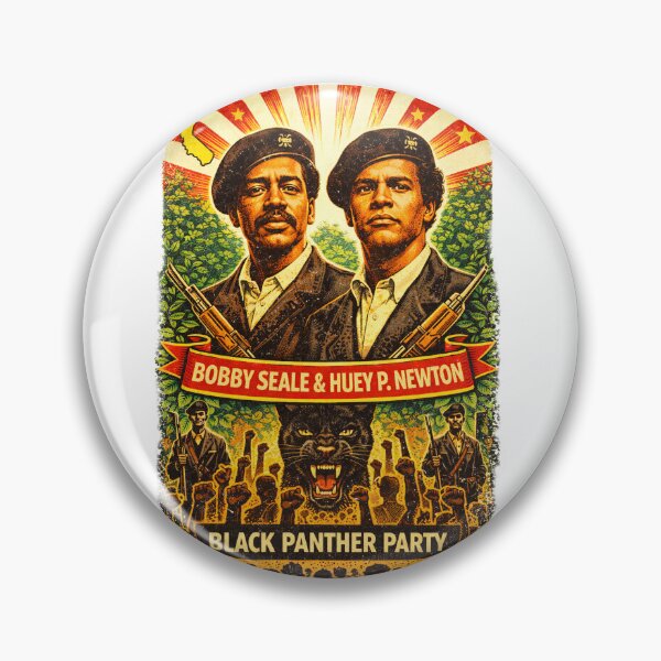 Item preview, Black Panther Party - Bobby Seale & Huey P. Newton Vintage Revolutionary Art designed and sold by Youngkev-arts.