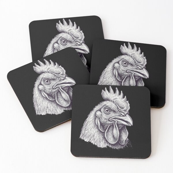 Item preview, Vintage Chicken Head Engraving Illustration | Farm Animal Line Art Design designed and sold by LittleLoopArt.