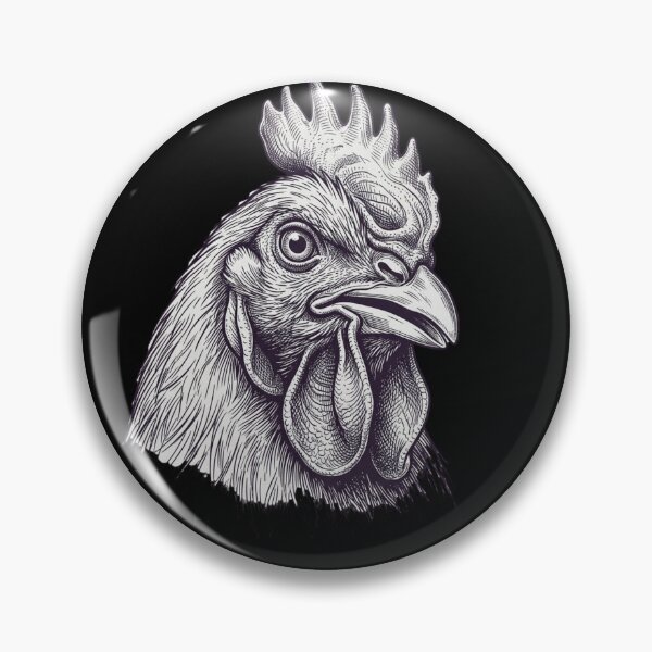 Item preview, Vintage Chicken Head Engraving Illustration | Farm Animal Line Art Design designed and sold by LittleLoopArt.