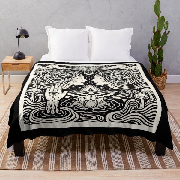 Item preview, Dual Mind Psychedelic Art – Surreal Faces and Cosmic Symmetry designed and sold by DrizzyV.