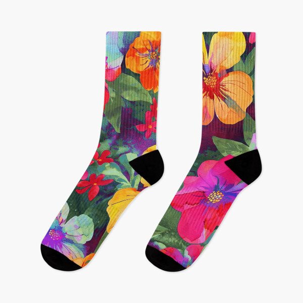Item preview, Tropical Vibrant Colorful Flowers On Cucumber-Mint Hues  designed and sold by DEC02.